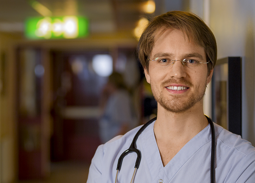 Karl Wallander, ST-läkare på Edsbyns hälsocentral. Foto: Johan Löf