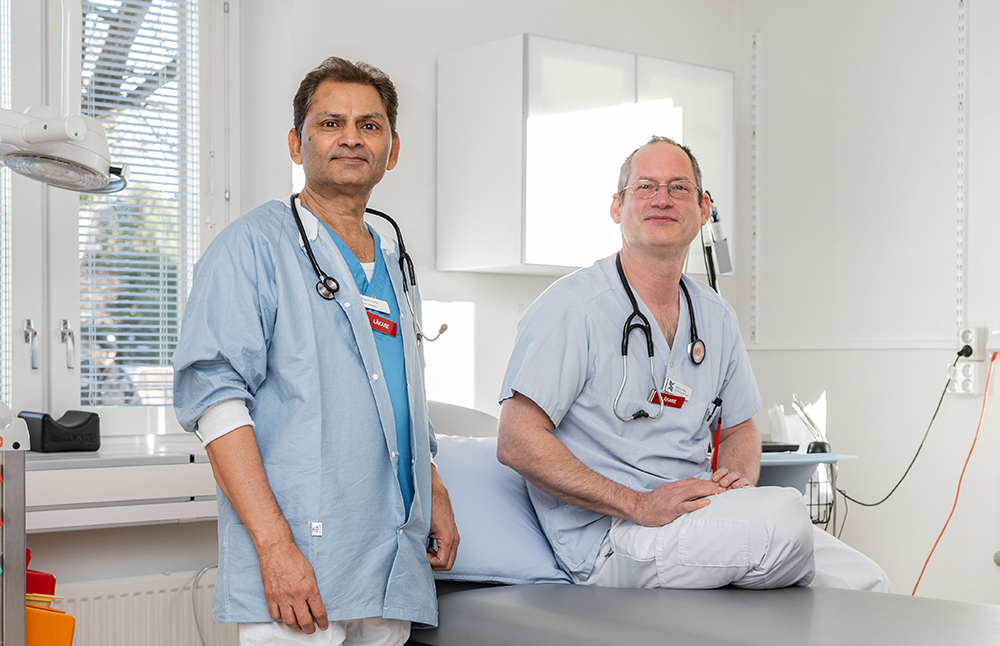 Rajesh Kumar och Stephan Weiss, specialister i allmänmedicin. Foto: Alexander Lindström