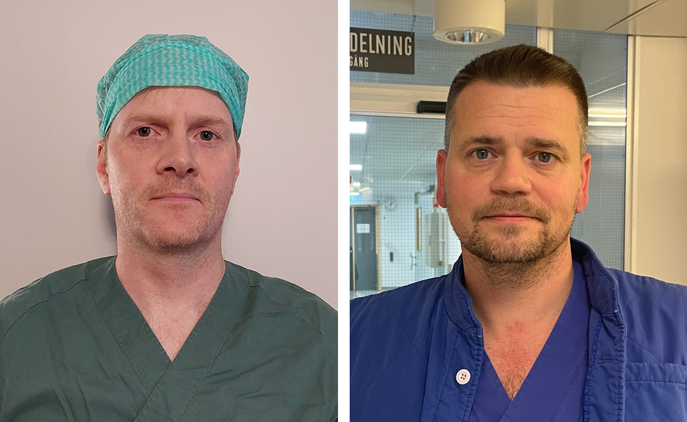 Magni Gudmundsson, överläkare i anestesi och John Andersson, kirurg vid Alingsås lasarett.